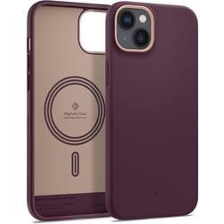 Caseology Nano Pop Mag Silicone Case [Built-in Magnet] Designed for Magsafe Compatible with iPhone 14 Case 5G (2022) with iPhone 13 (2021) Burgundy Bean